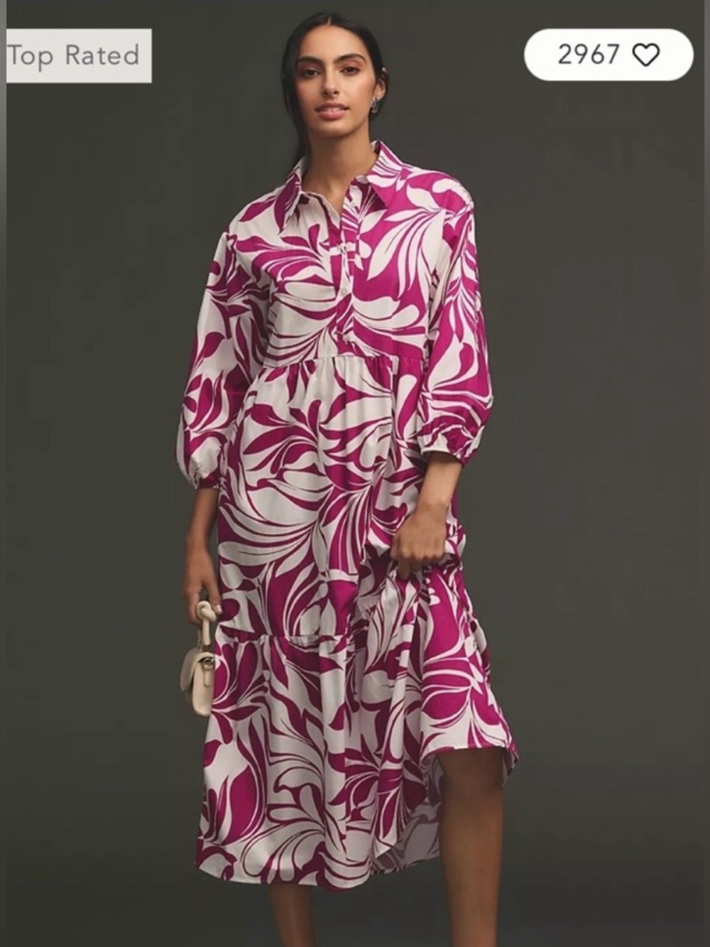 Anthropologie Maeve Bettina Tiered Shirt Dress